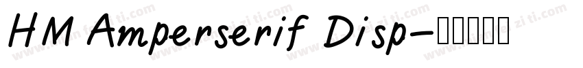 HM Amperserif Disp字体转换